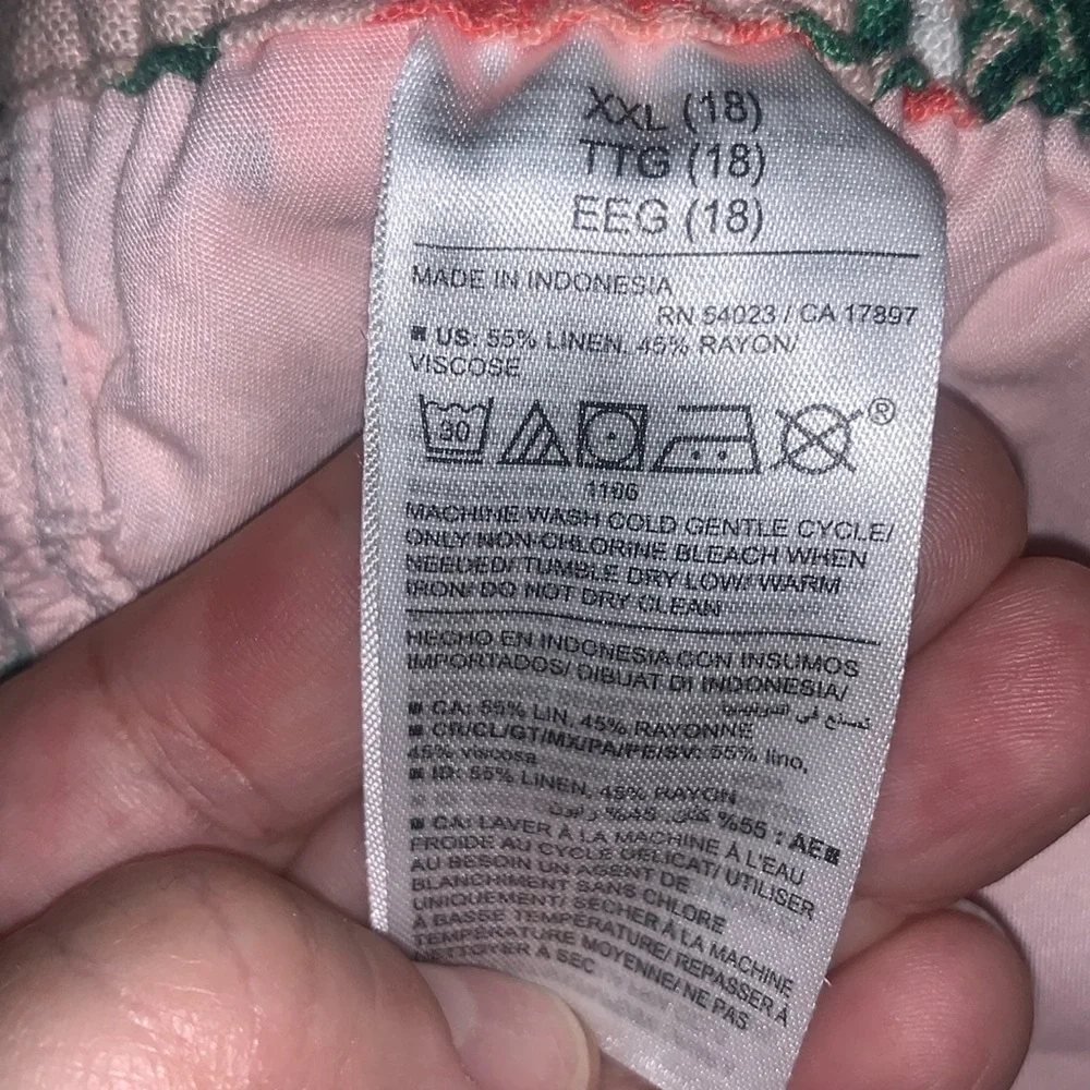 Old Navy Shorts Pink Flamingo Palm Elastic Waist & Kids Matching Set Size 5T - Picture 8 of 8